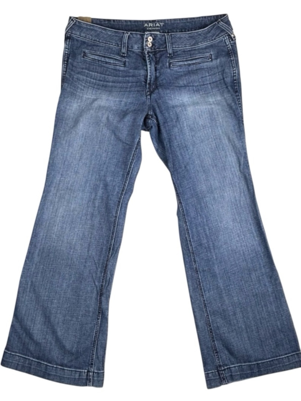 Ariat Jeans Womens 34 (38X32) Trouser Mid Rise Stretch Outseam Ella Wide Leg